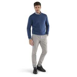 Basic sweater, blue, size 3xl