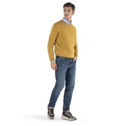 Basic sweater, yellow, size 3xl