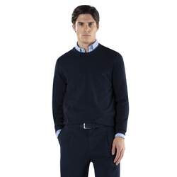 Basic sweater, blue, size l
