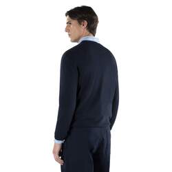 Basic sweater, blue, size 4xl