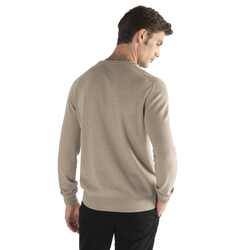 Basic sweater, beige, size l
