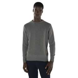Basic eco-cashmere sweater, grey, size xxl