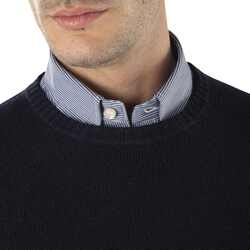 Basic eco-cashmere sweater, blue, size 4xl