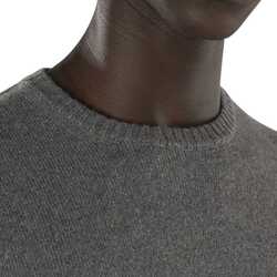 Basic eco-cashmere sweater, grey, size 3xl