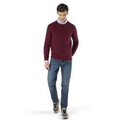 Basic eco-cashmere sweater, red, size xxl