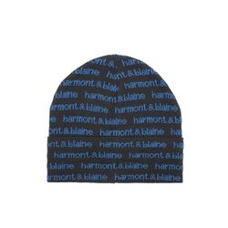 Beanie with logo all over, black, size uni