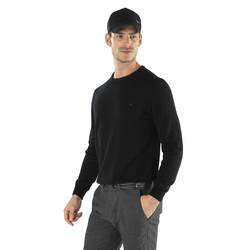 Basic cashmere sweater, black, size s