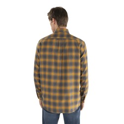 Check flannel shirt, yellow, size m