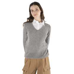 Basket-stitch sweater, grey, size xl