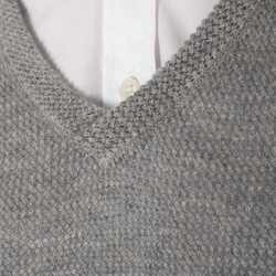 Basket-stitch sweater, grey, size xxs