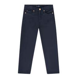 5-pocket gabardine trousers with pocket embroidery, blue, size 2y