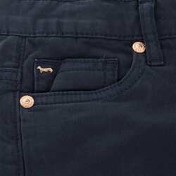 5-pocket gabardine trousers with pocket embroidery, blue, size 8y