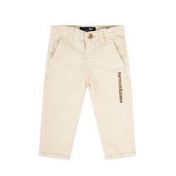 Baby cord trousers with slanted pockets, ecrÃ¹, size 12m
