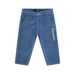 Baby cord trousers with slanted pockets, blue, size 9m