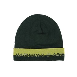 Cashmere-blend beanie with logo inlay, green, size i