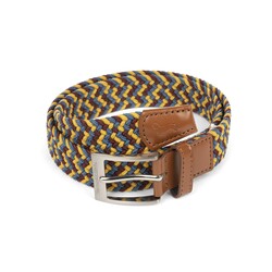 30 mm elastic braided belt, brown, size xxl