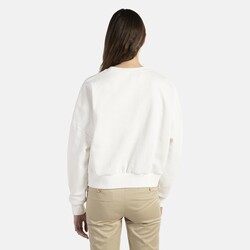 Crew-neck sweatshirt with embroidery, White, size XS