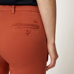 Stretch cotton chinos, Dark orange, size 36