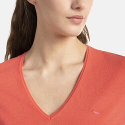 Machine-knit cotton t-shirt, Light red, size XXS