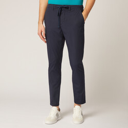 Stretch cotton joggers, Navy blue, size 46