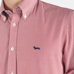 Check shirt with contrasting inserts