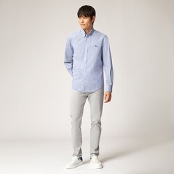 Check shirt with contrasting inserts