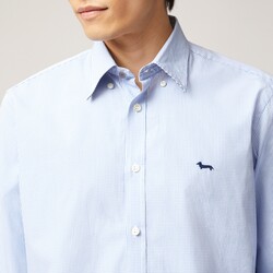 Check shirt with contrasting inserts
