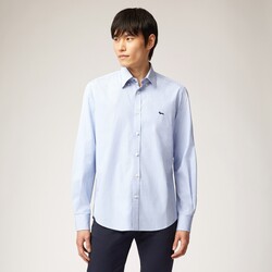 Check shirt with contrasting inserts