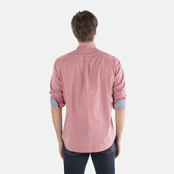 Check shirt with contrasting inserts