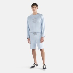 Vintage resort shorts with pockets, Light blue, size S