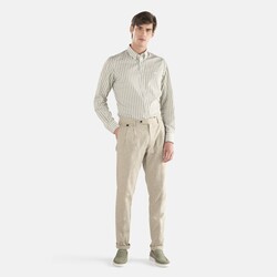 Linen & cotton chinos, Olive green, size 52