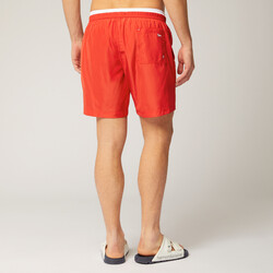 Beach boxer shorts with logo print, Red, size S