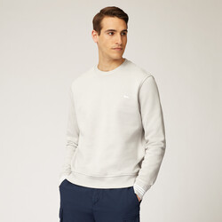 Crew-neck cotton sweatshirt, Grey, size S