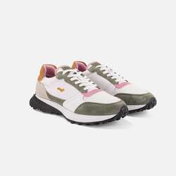 Sneakers in a combination of materials, Green, size 36