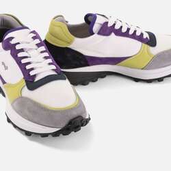 Sneakers in a combination of materials, Red, size 36