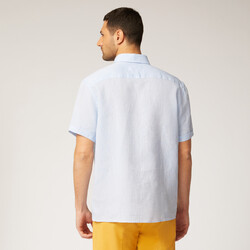 Half-sleeved linen shirt, Light blue, size S