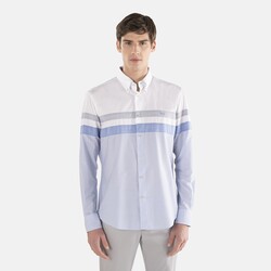 Shirt with horizontal patches, White, size S