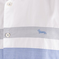 Shirt with horizontal patches, White, size S