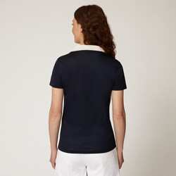 Lisle-thread polo shirt, Navy blue, size XXS