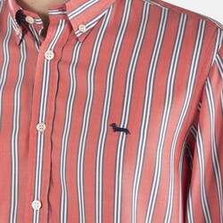 Striped shirt with contrasting inner details