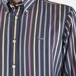 Striped poplin shirt