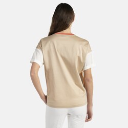 Oversize colour-block t-shirt with pocket, Pink, size XXS