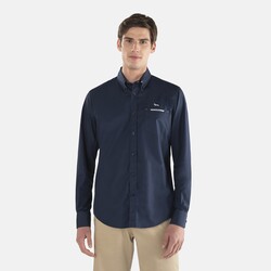 Cotton shirt with breast pocket, Blue, size S