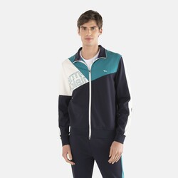 Full-zip sweatshirt with athleisure logo