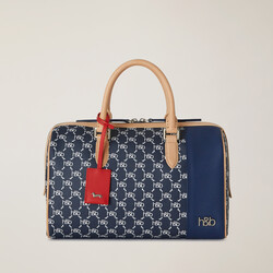 Bowling bag with contrasting details, Navy blue, size UNI