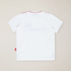 Organic cotton t-shirt with embroidery, White, size 2Y