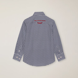 Shirt with dachshunds and contrasting details, Light blue, size 4Y