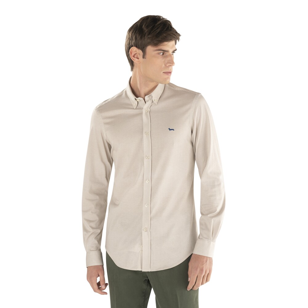 Button-down shirt, beige, size 3xl
