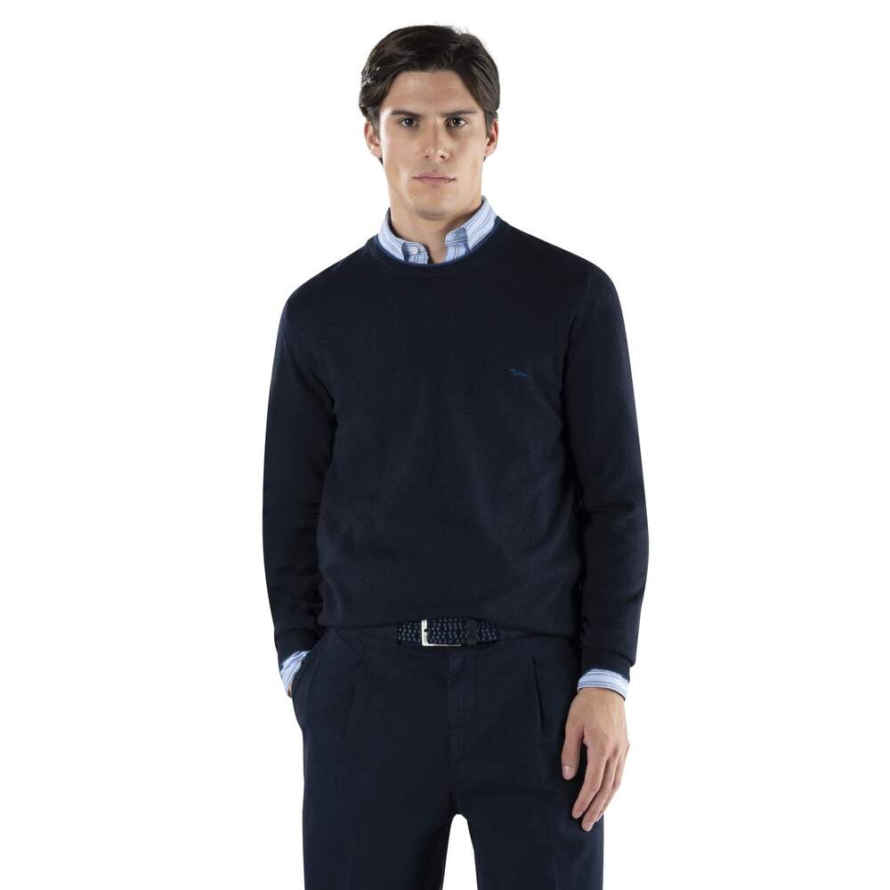 Basic sweater, blue, size m