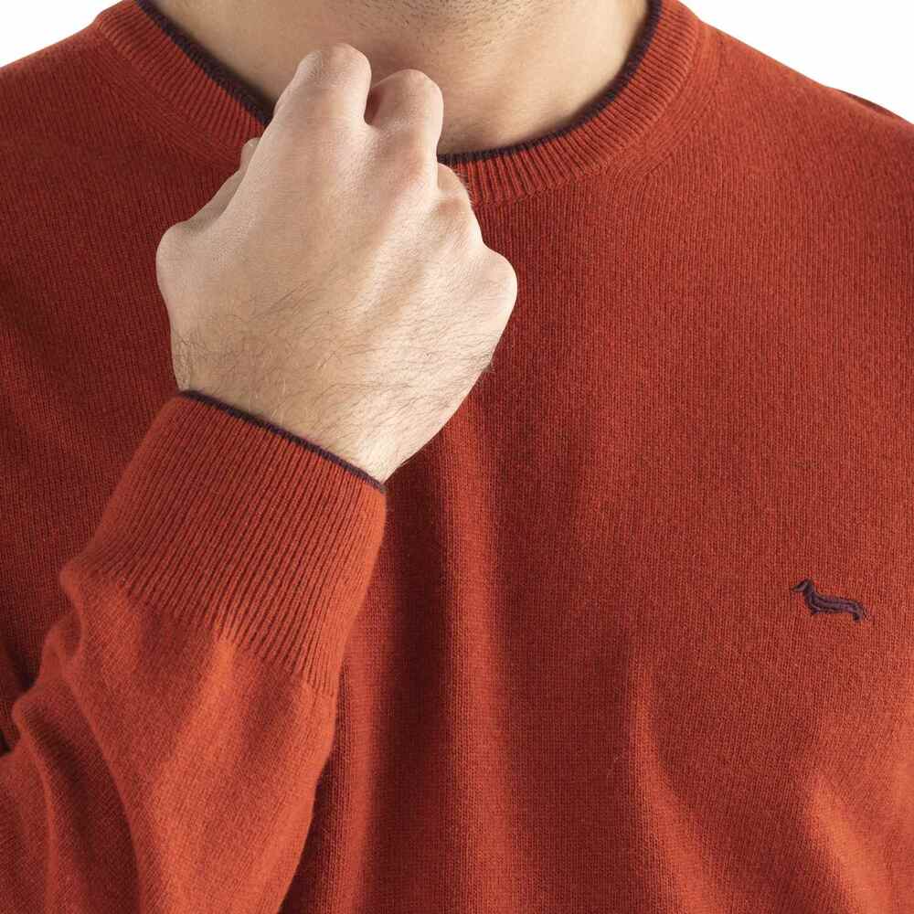 Basic sweater, orange, size 3xl